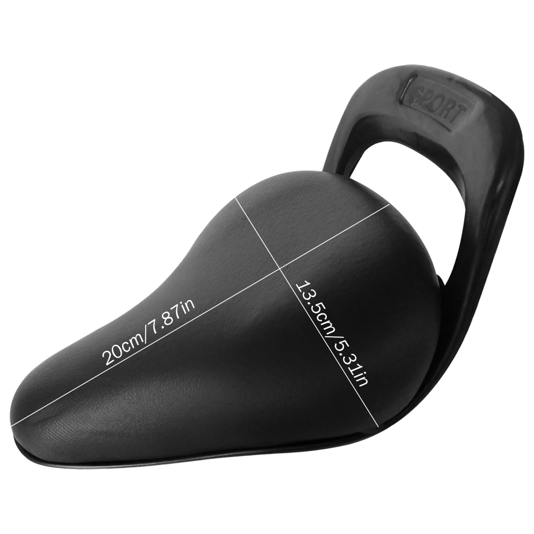 Waterproof Kids Bike Seat - Ergonomic PU Child Bicycle Saddle with Handles, 7.9x5.3 Inch Easy Install Replacement Seat | Perfect for Family Cycling, Park Rides & Commuting