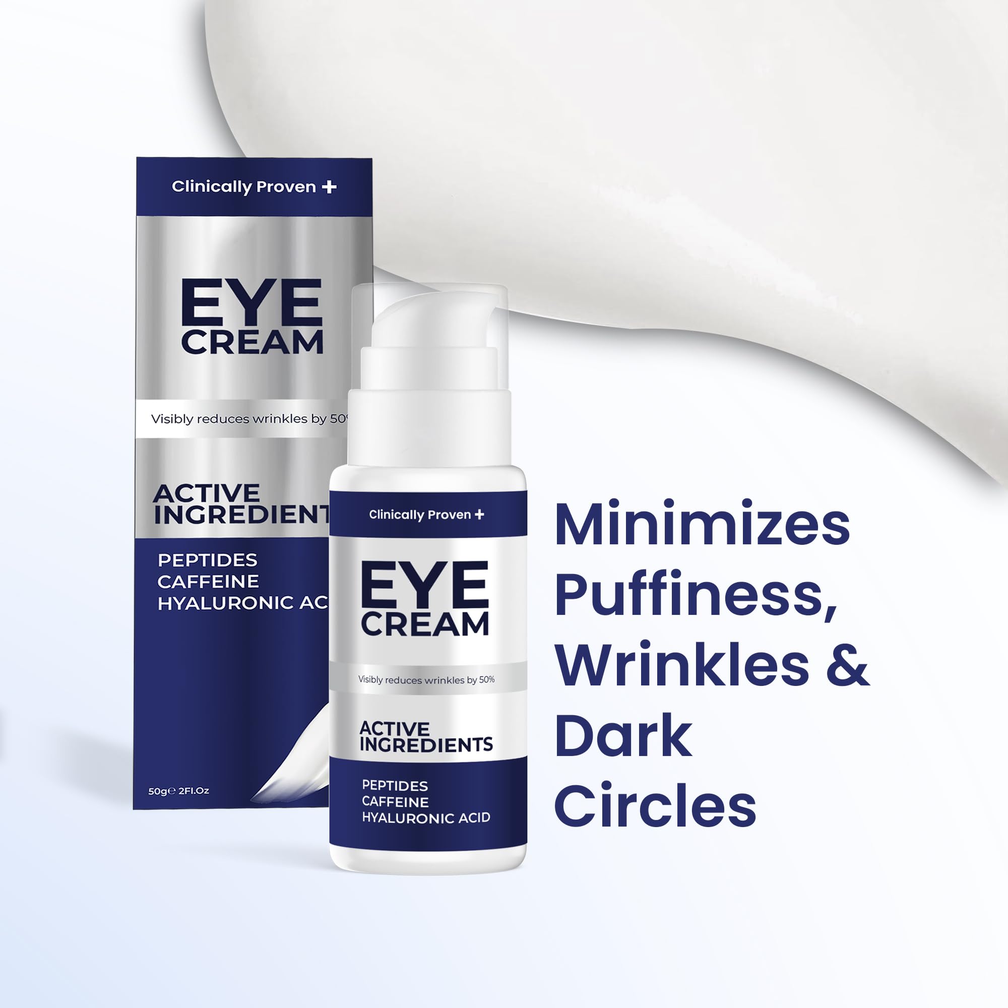 **Anti-Aging Under Eye Cream for Puffiness & Dark Circles with Argireline + Matrixyl 3000 Collagen-Boosting Face Serum – Reduce Fine Lines & Wrinkles for Hydrated Skin – Perfect for Nighttime Skincare Routine & Daily Use**