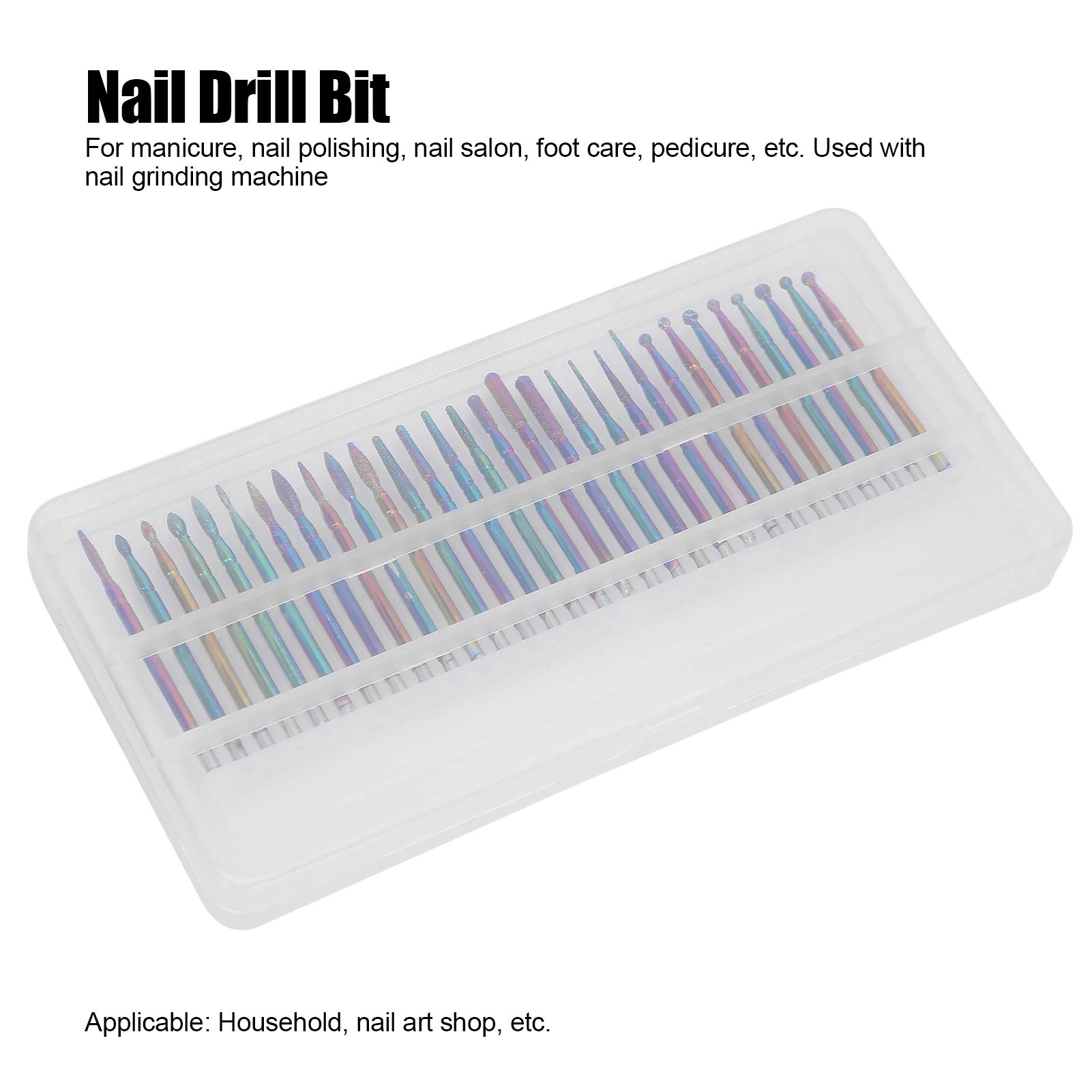 2 Pack Interchangeable Nail Grinding Heads - Professional Nail Sanding Bits for Nail Art Salon & DIY Manicure at Home - Perfect for Acrylic, Gel & Natural Nail Care