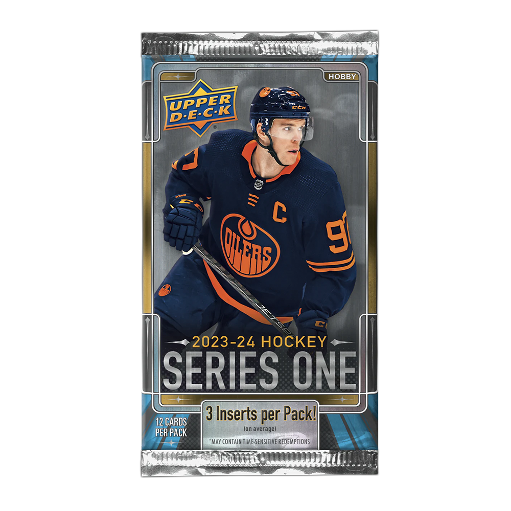 2023-24 Upper Deck Series 1 Hockey Hobby Pack - Single Pack Collectible Trading Cards for NHL Fans | Perfect for Trading, Collecting & Gifting