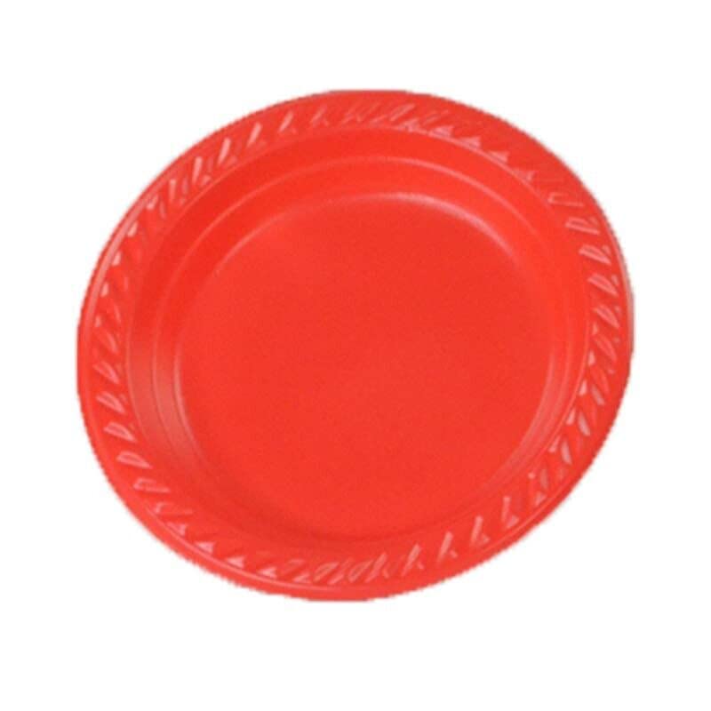 50 Pack Red 12oz Plastic Disposable Bowls - Sturdy & Lightweight for Parties, Picnics, BBQs, and Catering Events