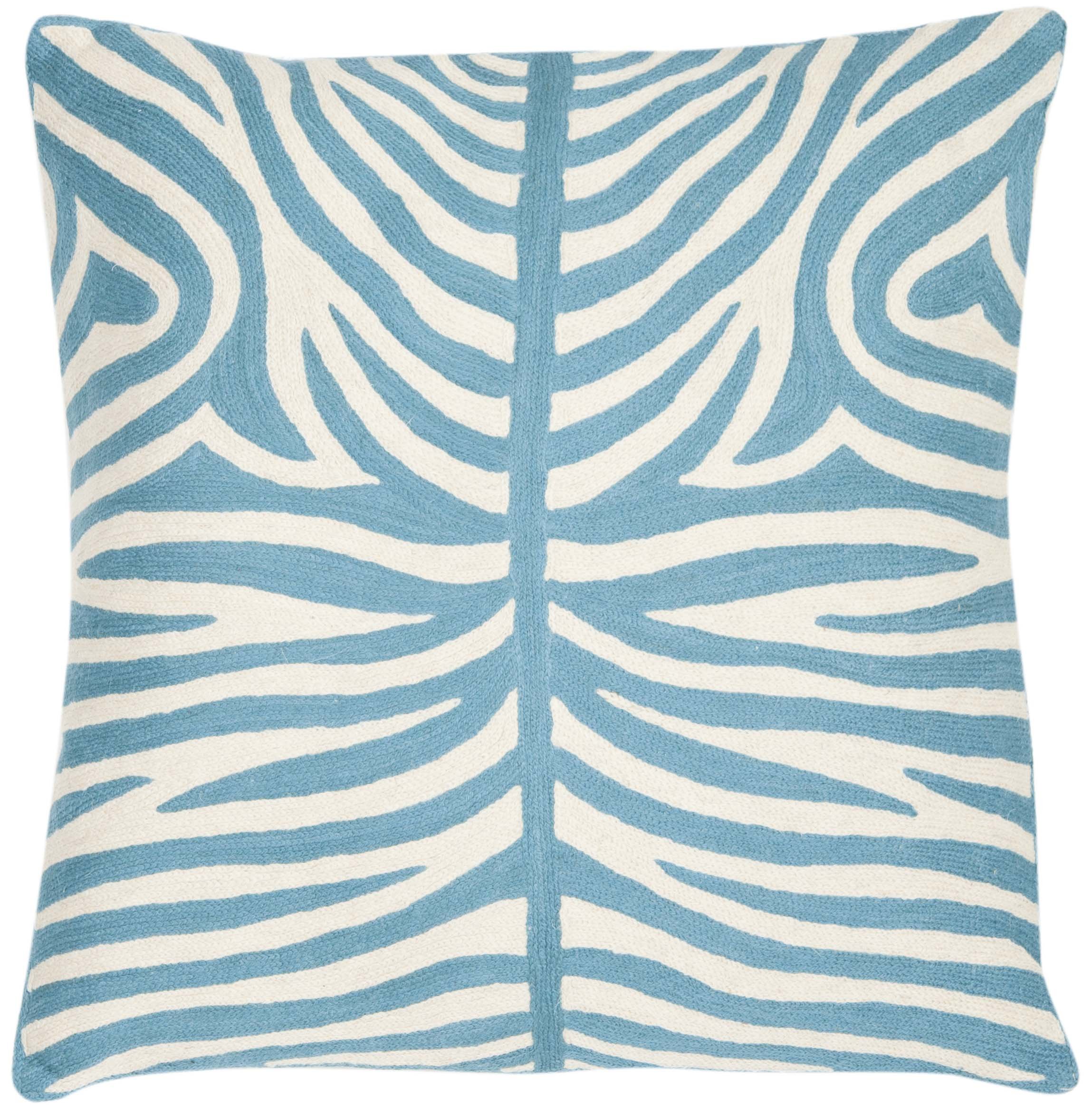 Safevieh 22x22 Inch Sierra Blue Rain Throw Pillows - Set of 2 Decorative Cushions for Sofa, Bed & Living Room