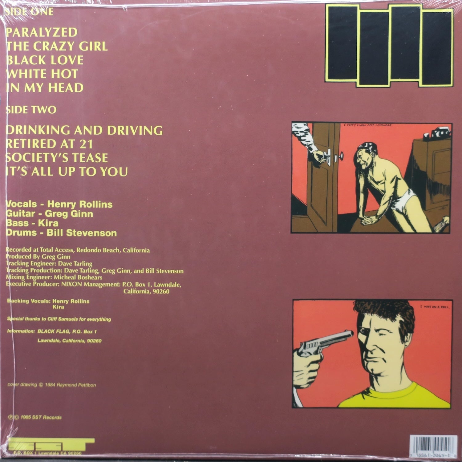 BLACK FLAG 'In My Head' Vinyl LP Record - SST 1985 Hardcore Punk Music Album - Perfect for Punk Collectors & Vinyl Enthusiasts
