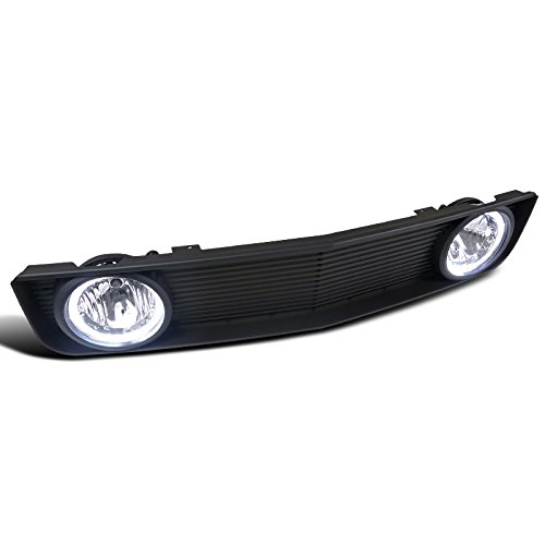 Spec-D Tuning HG-MST05HFOGBK Black Halo LED Fog Lights with Grille for 2015-2023 Ford Mustang Coupe & Convertible | Upgrade Headlight Style & Night Visibility | Perfect for Street Racing & Car Shows
