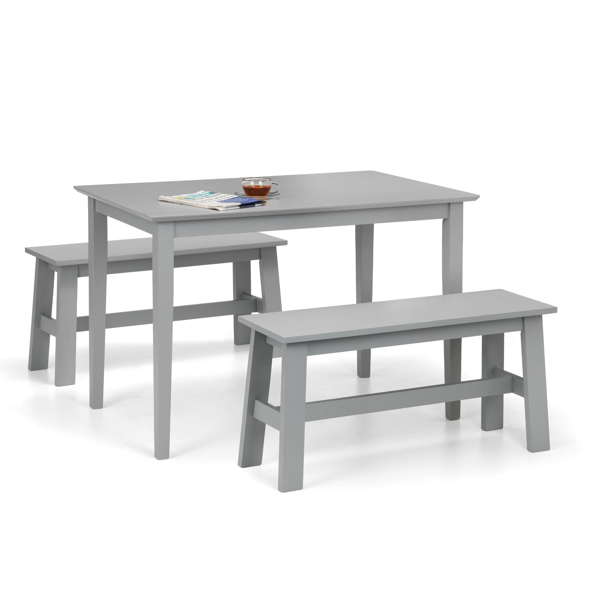 Modern Grey Kobe Dining Table - Elegant 6-Seater Wooden Table for Kitchen, Dining Room & Small Space | Perfect for Family Meals & Entertaining Guests