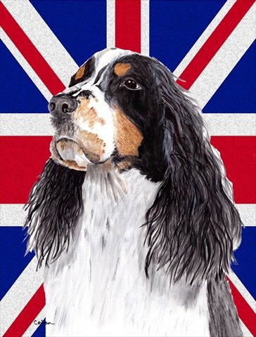 Welsh Springer Spaniel Flag - British Union Jack Garden Flag - Outdoor Decor for Patio, Yard & Home - Durable All-Weather UK Themed Decoration