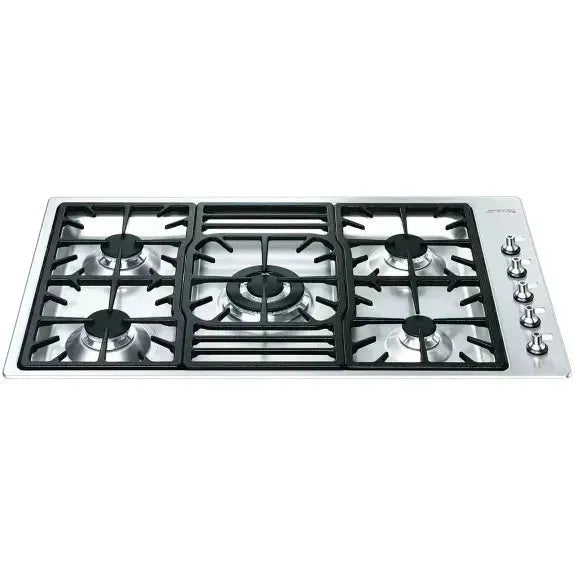 Smeg 90cm Classic Gas Cooktop - Stainless Steel 4 Burner Gas Stove for Modern Kitchen | Perfect for Home Cooking, Baking & Entertaining