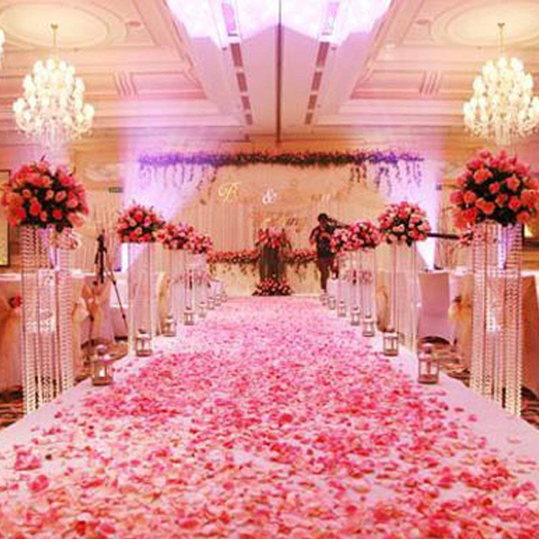 1200 PCS Silk Rose Petals - Realistic Pink Gradient Artificial Flowers for Wedding Decorations, Bridal Shower, Aisle Scatter & Romantic Party Decor