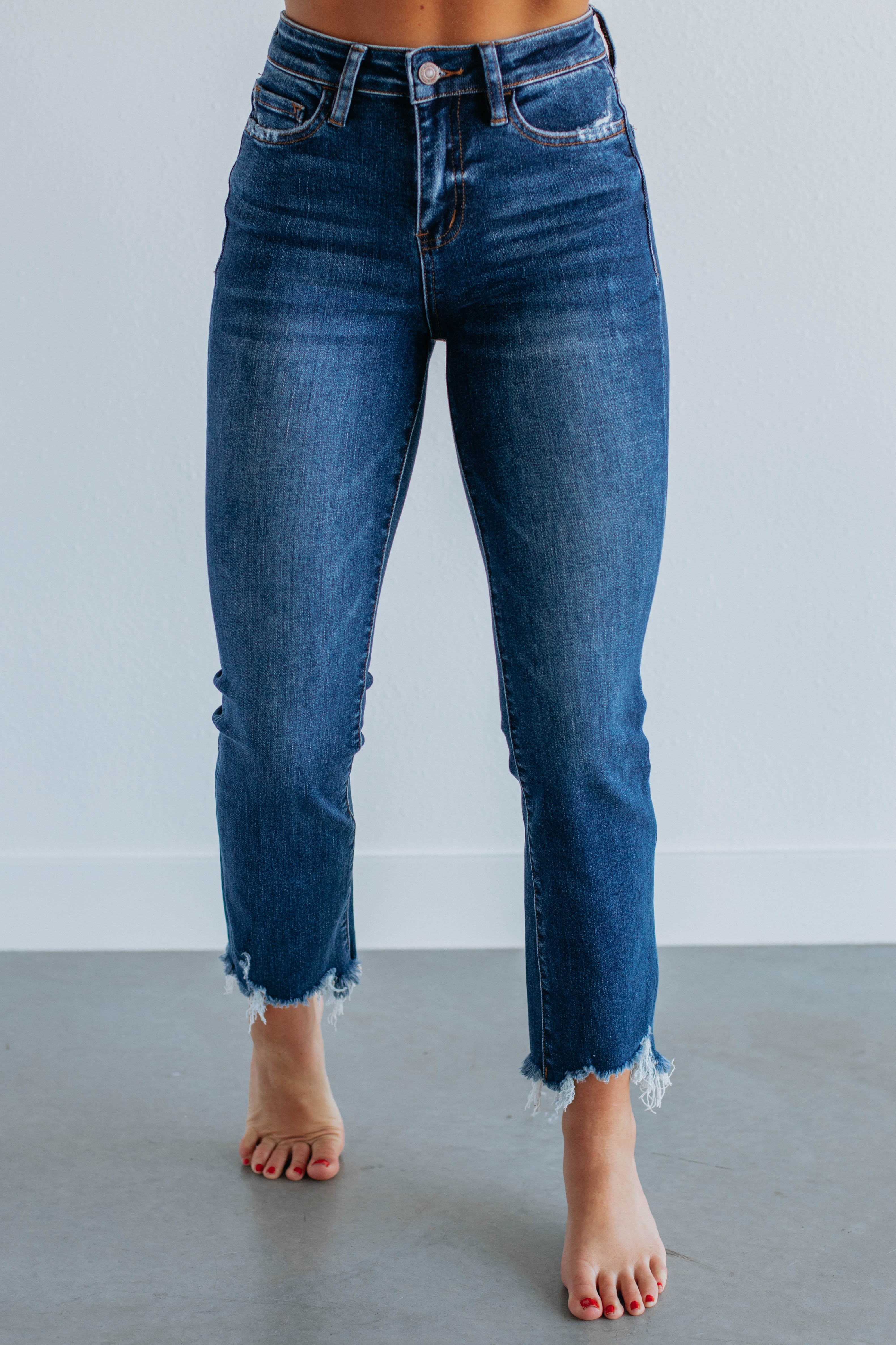 Bella Vervet Women's Dark Wash High Waist Skinny Jeans - Comfortable Stretch Denim Pants for Casual Wear & Night Out