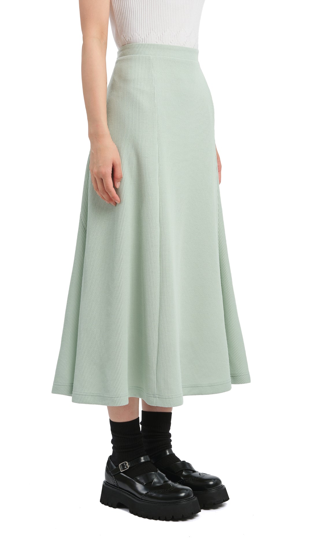 Stylish Jersey Fishtail Skirt for Women - Trendy High Waist Flared Midi Skirt - Perfect for Casual Outfits, Office Wear & Date Nights