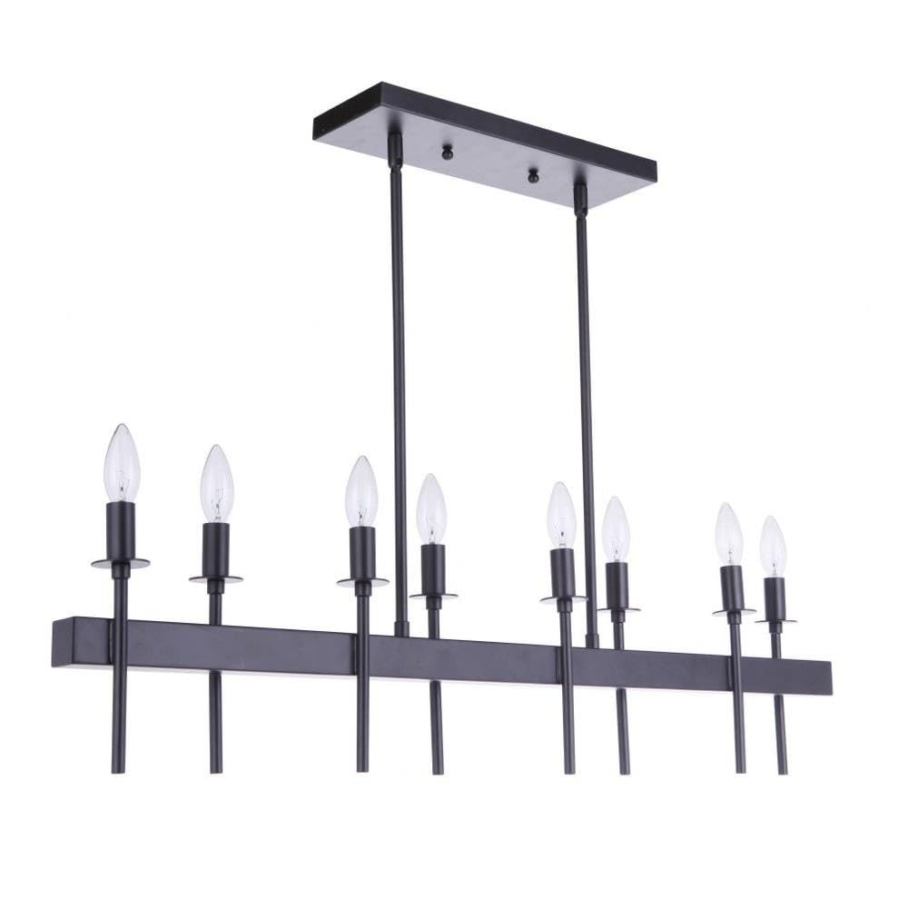 Craftmade 54378-FB Larrson Modern 8-Light Candle Island Chandelier - 480 Watts, 9