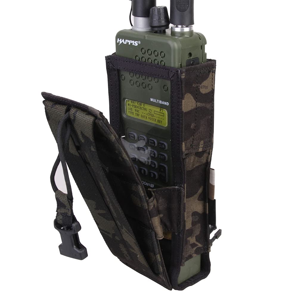 EmersonGear PRC 148/152 Tactical Radio Pouch - MOLLE Compatible Walkie Talkie Holder for Military & Outdoor Use - Perfect for Hiking, Camping & Airsoft Games