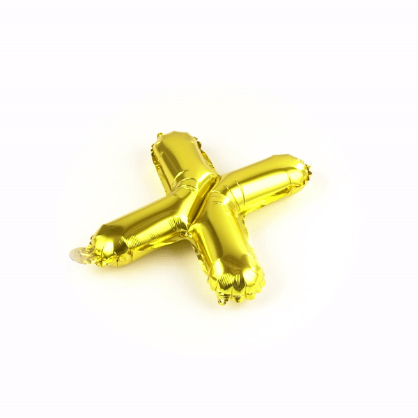 Balloonify Gold Mylar Letter X Balloon - 16 Inch Large Foil Alphabet Balloon for Birthday Party Decorations, Baby Showers & Anniversary Celebrations - 1 Count Box