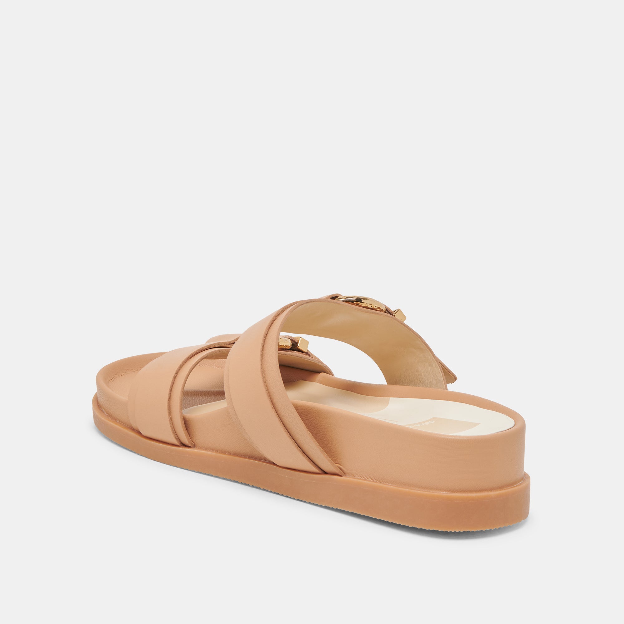 SOYA SANDALS for Women - Light Tan Leather Comfortable Slip-On Sandals for Beach, Vacation & Casual Wear
