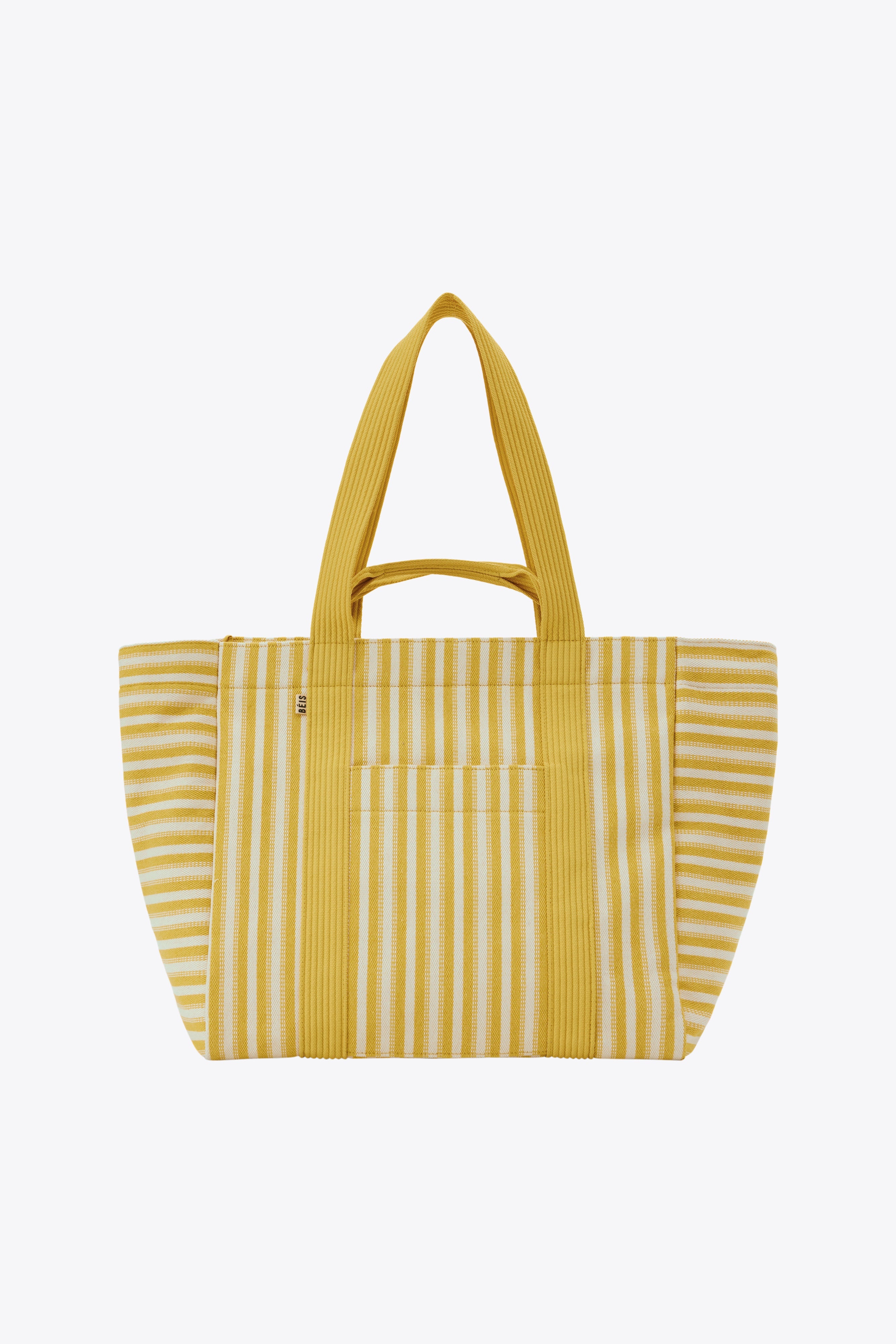 Vacation Tote Bag in Honey Stripe - Stylish Beach Tote for Women, Perfect for Travel, Pool, and Summer Outings