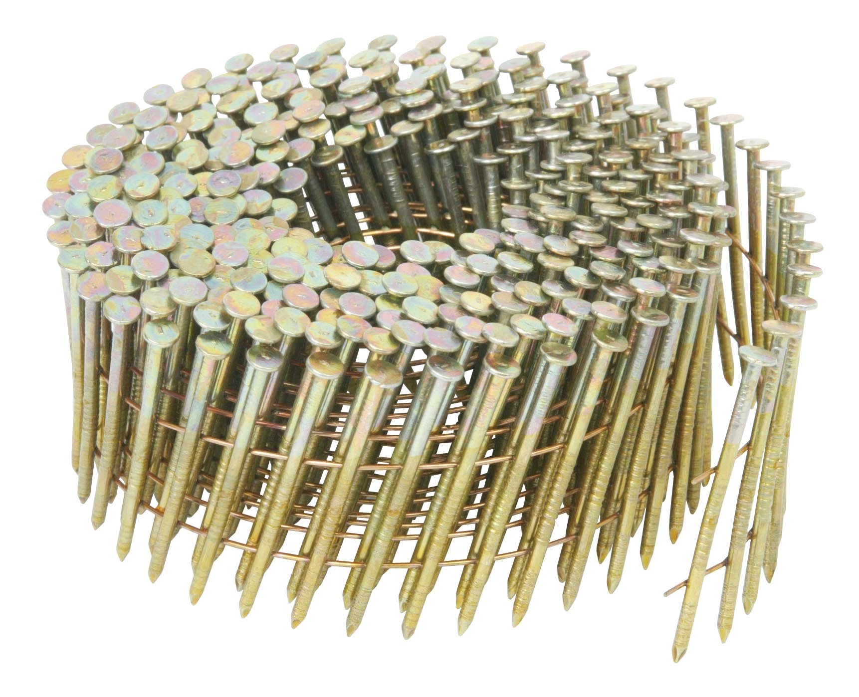 Hitachi 13340 2-1/2-Inch x 0.092-Inch Ring Electro Galvanized Coil Nails - Durable Construction Nails for Framing, Roofing, and Fencing Projects