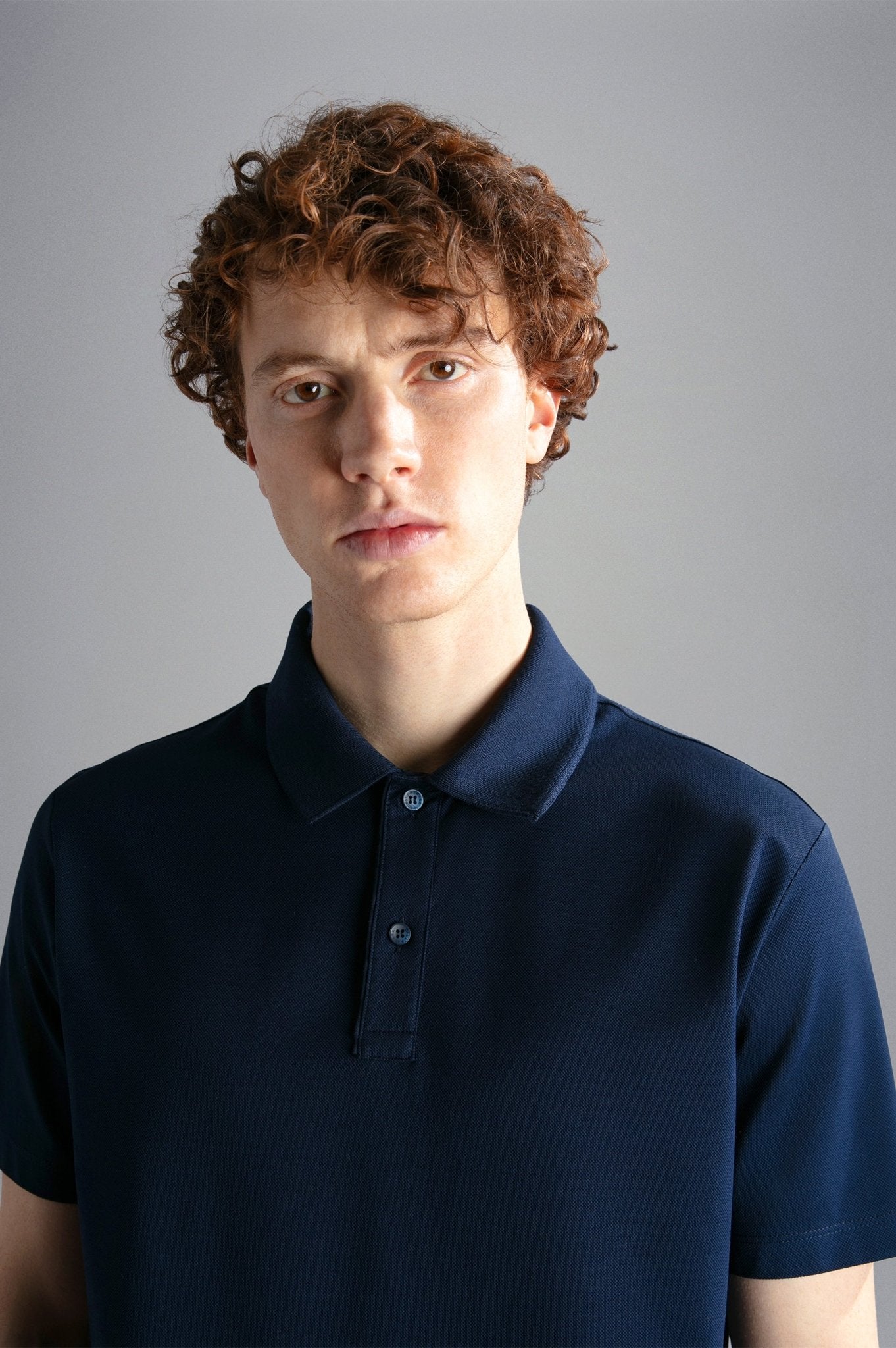 PAUL & SHARK Men's Premium Cotton Pique Polo Shirt - Navy Blue Casual Slim Fit Short Sleeve Shirt for Golf, Business & Everyday Wear