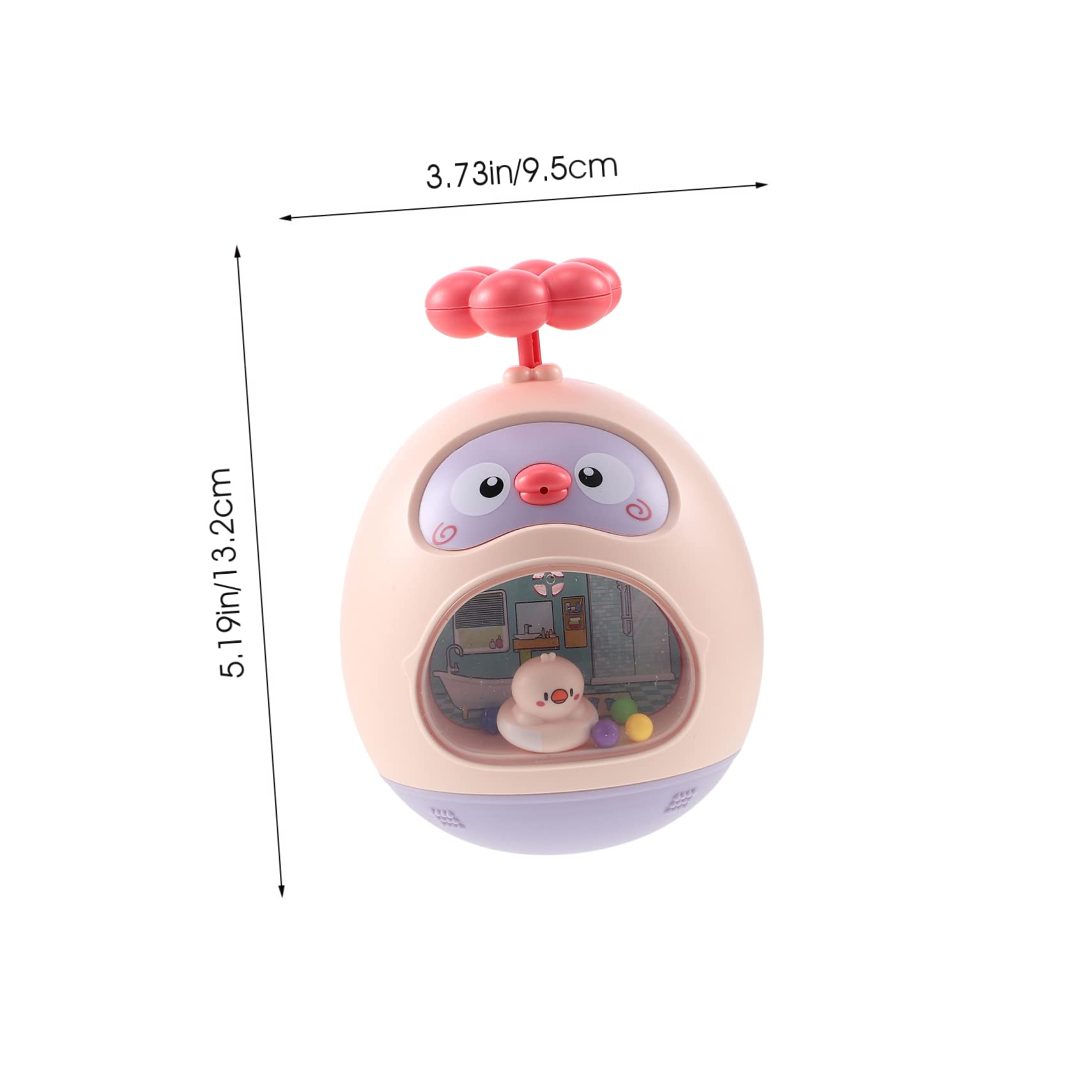 Vaguelly 3-Piece Tumbler Toy Set for Bathtub - Fun Bathing Water Toys for Kids, ABS Plastic, Pink - Perfect for Baby Bath Time, Pool Play & Sensory Development
