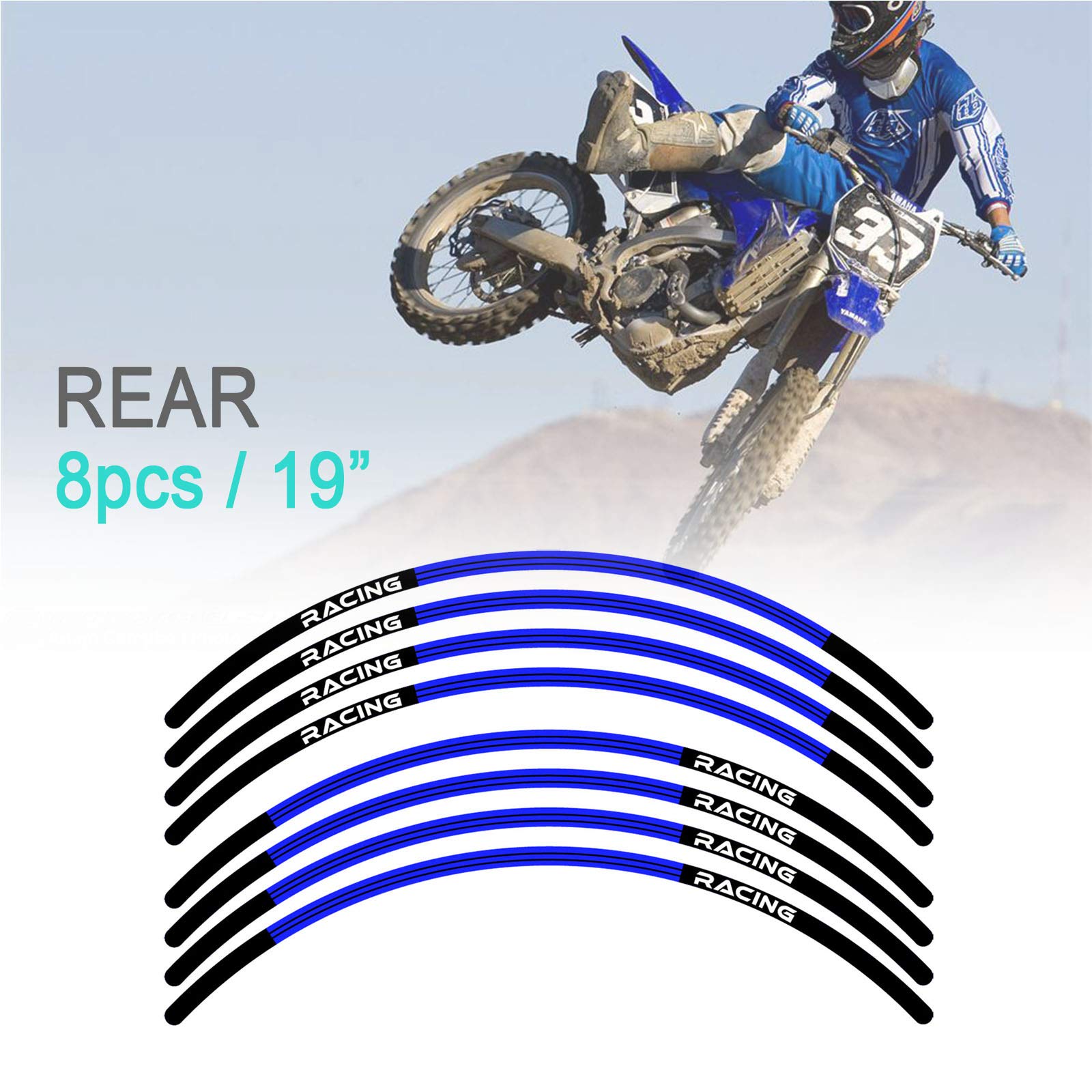 KETABAO Dirt Bike Rim Tape L01 - Decorative Stickers & Rim Protector for 21