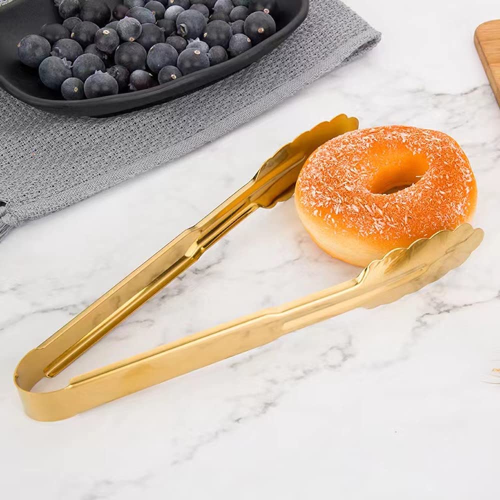 4-Piece Gold Taco Holder Set with Food Tong - Stainless Steel Taco Stand with Handles for Parties & Taco Nights - Holds 3 Tacos Each - Dishwasher & Oven Safe - Perfect for Cinco de Mayo, Game Day & Mexican-Themed Gatherings