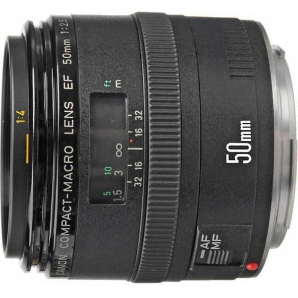 Canon EF 50mm f/2.5 Macro Autofocus Lens for DSLR Cameras - Perfect for Portrait, Product & Close-Up Photography