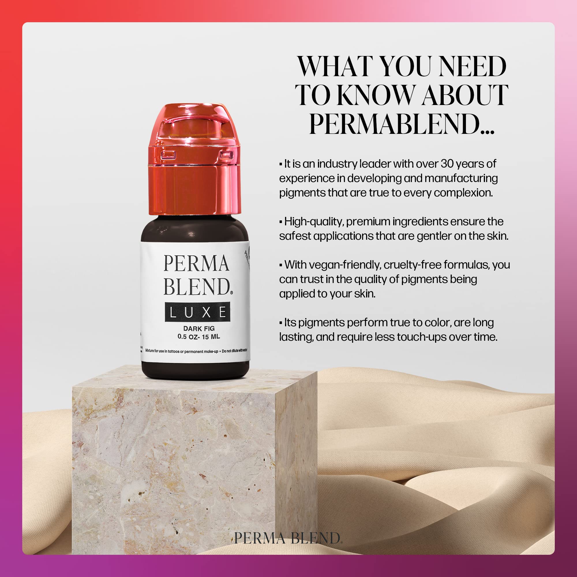 Permanent Eyebrow Makeup - Perma Blend Dark Fig 15ml for Natural Brows