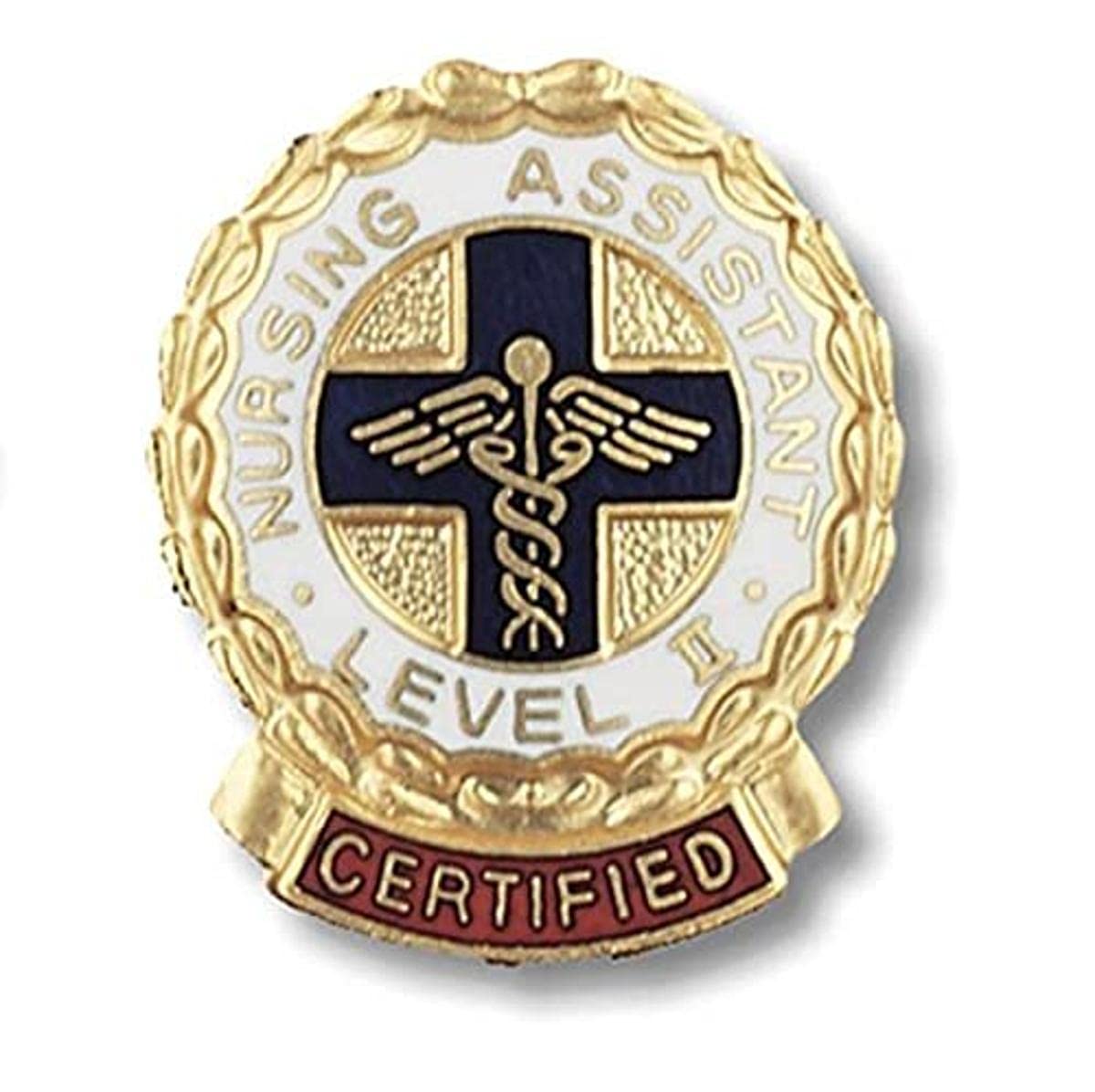 Prestige Medical Emblem Pin for Nursing Assistants - Certified Level II Badge - Perfect for Scrubs, Uniforms & Professional Healthcare Apparel
