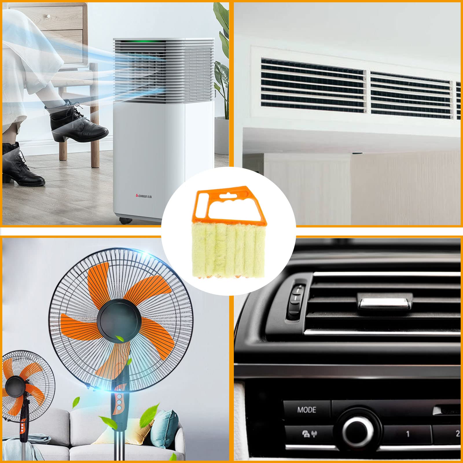 Window Blind Cleaner Duster Brush - Multi-Purpose Cleaning Tool for Blinds, Air Conditioners, and Household Dust - Perfect for Home, Office, and Car Cleaning