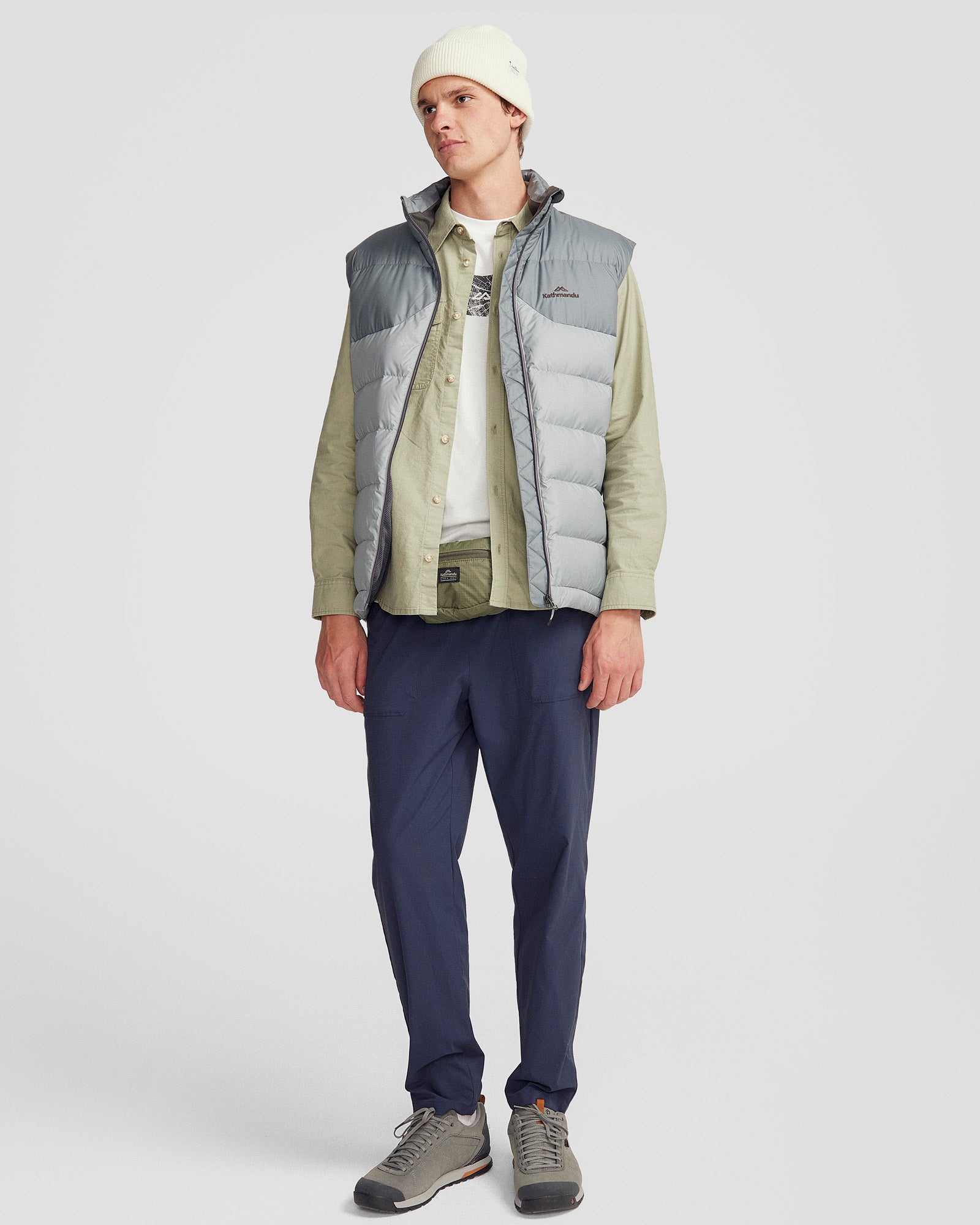 Men's Epiq Down Vest - Lightweight Winter Puffer Jacket for Outdoor Activities (Moon/Light Moon) | Perfect for Hiking, Camping & Cold Weather Wear