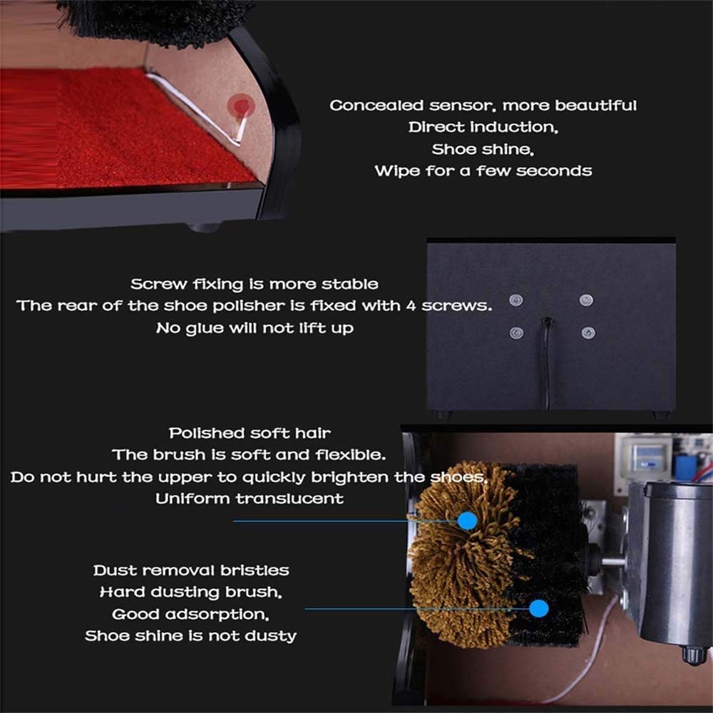 Original Electric Boot Scraper & Shoe Polisher Machine - Automatic Sensor Brush for Boots, Shoes Cleaning - Vertical Design for Hotels, Entrances & Halls (Silver) - Perfect for Commercial Spaces, Offices & Home Use