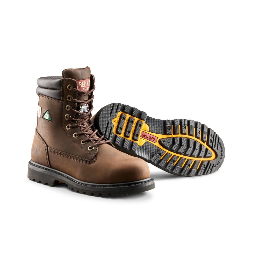 Red Kap Unisex Steel Toe Insulated Work Boots - CSA Certified Safety Shoes for Men & Women - Brown (CF23100AIBR) - Ideal for Construction, Warehouse & Outdoor Work