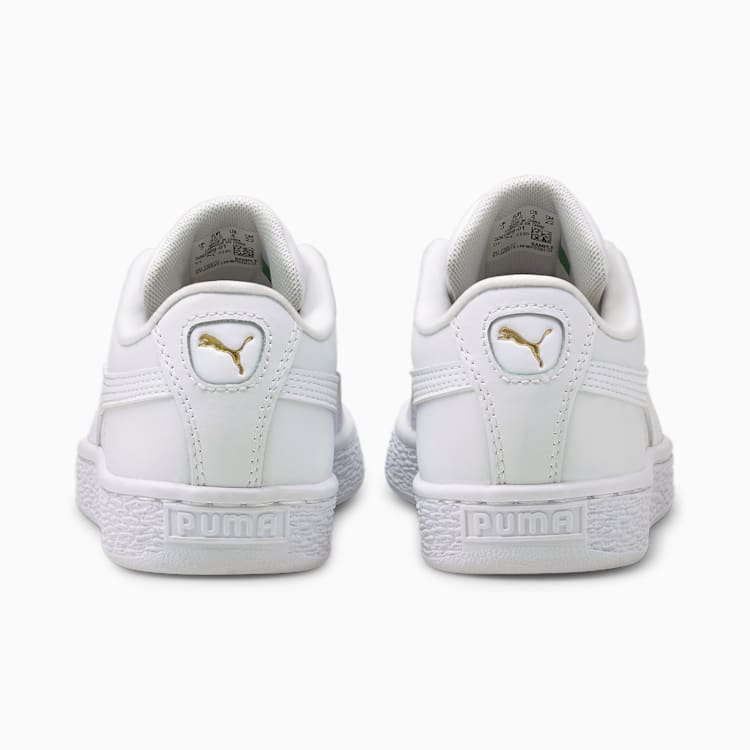 PUMA Junior Basket Classic XXI Big Kids' Sneakers - White Basketball Shoes for Boys & Girls - Perfect for School, Sports & Casual Wear