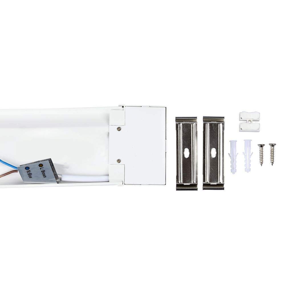 LED Batten Lights 4000K Natural White, IP20 LED Fluorescent Strip Light Fixture for Home & Office Ceiling, Workshop & Garage Lighting (5ft 150cm) - Perfect for Task Lighting, Under Cabinet Illumination, and Commercial Spaces