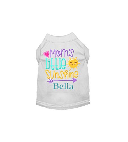 Personalized Summer Dog Shirt - Mom's Little Sunshine Pet Clothes for Small & Medium Dogs | Perfect for Outdoor Walks, Beach Trips & Family Photos