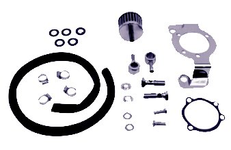 84328 High-Performance Air Filter Support & Crankcase Breather Kit - Compatible with Harley Big Twin & Sportster Evolution Models (1 Pack) - Improves Engine Airflow & Reduces Oil Contamination for Better Motorcycle Performance