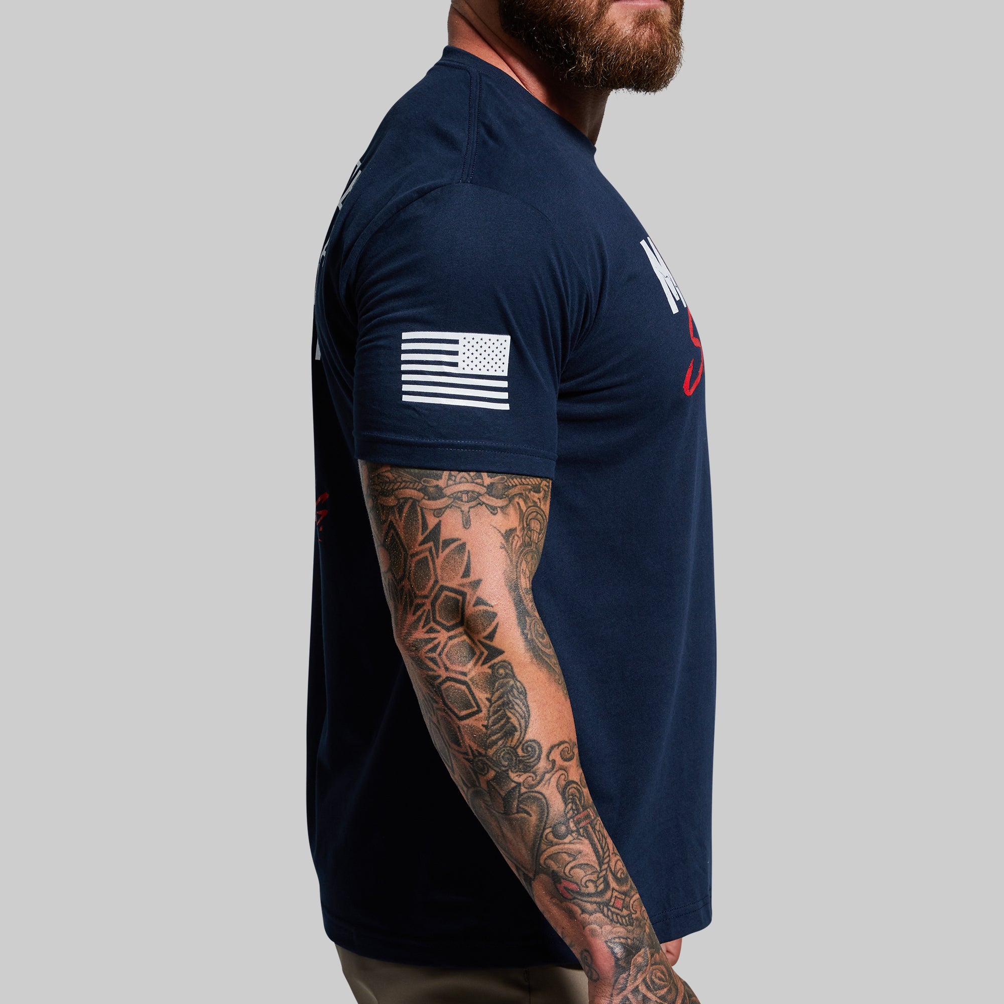 Modern Savage Graphic T-Shirt for Men - Comfortable Cotton Tee in Midnight Navy - Casual Wear & Street Style Outfit