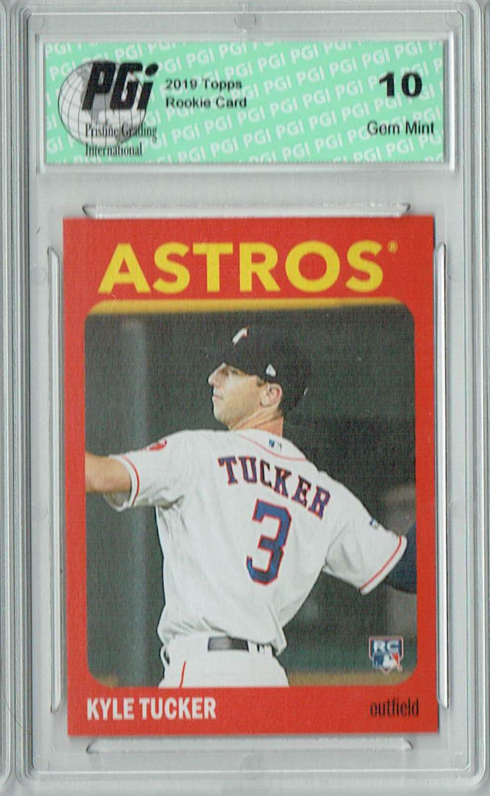 2019 Topps #16 Kyle Tucker Rookie Card PGI 10 - Houston Astros Baseball Collectible for Fans & Investors | Perfect for Display, Trading, and Memorabilia Collections