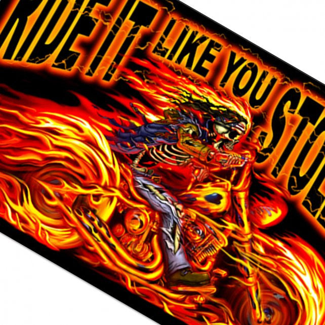 Hot Leathers Street Ride It Like You Stole It Flag 3x5 Feet with Metal Grommets - Durable Outdoor Biker Decor for Motorcycle Shows & Garage Walls