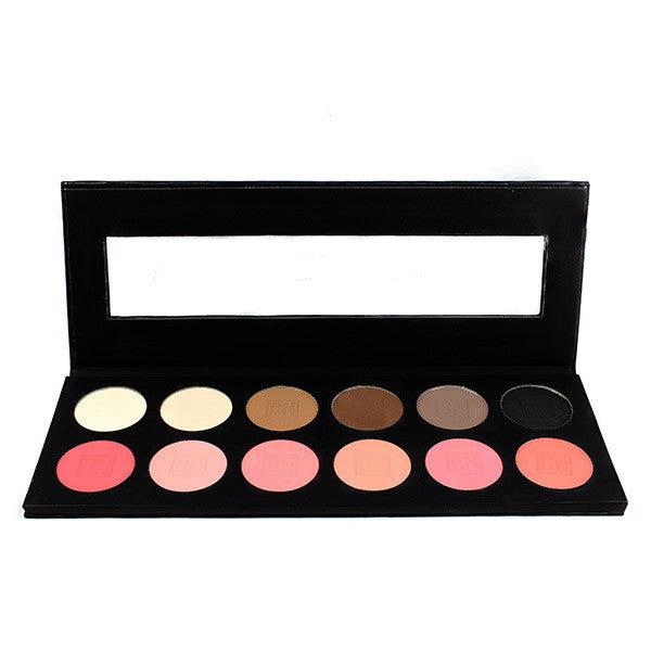 Ben Nye 12 Color Professional Eye Shadow & Blush Palette (ESP 952) - Perfect for Stage Makeup, Cosplay & Theatrical Performances