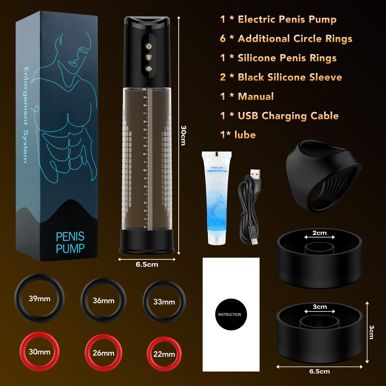 Electric Penis Vacuum Pump for Men - Automatic Suction Male Enhancement Device with Multiple Modes, Stronger & Bigger Penis Stimulator for Couples & Solo Play - Perfect for Adult Intimacy & Personal Pleasure