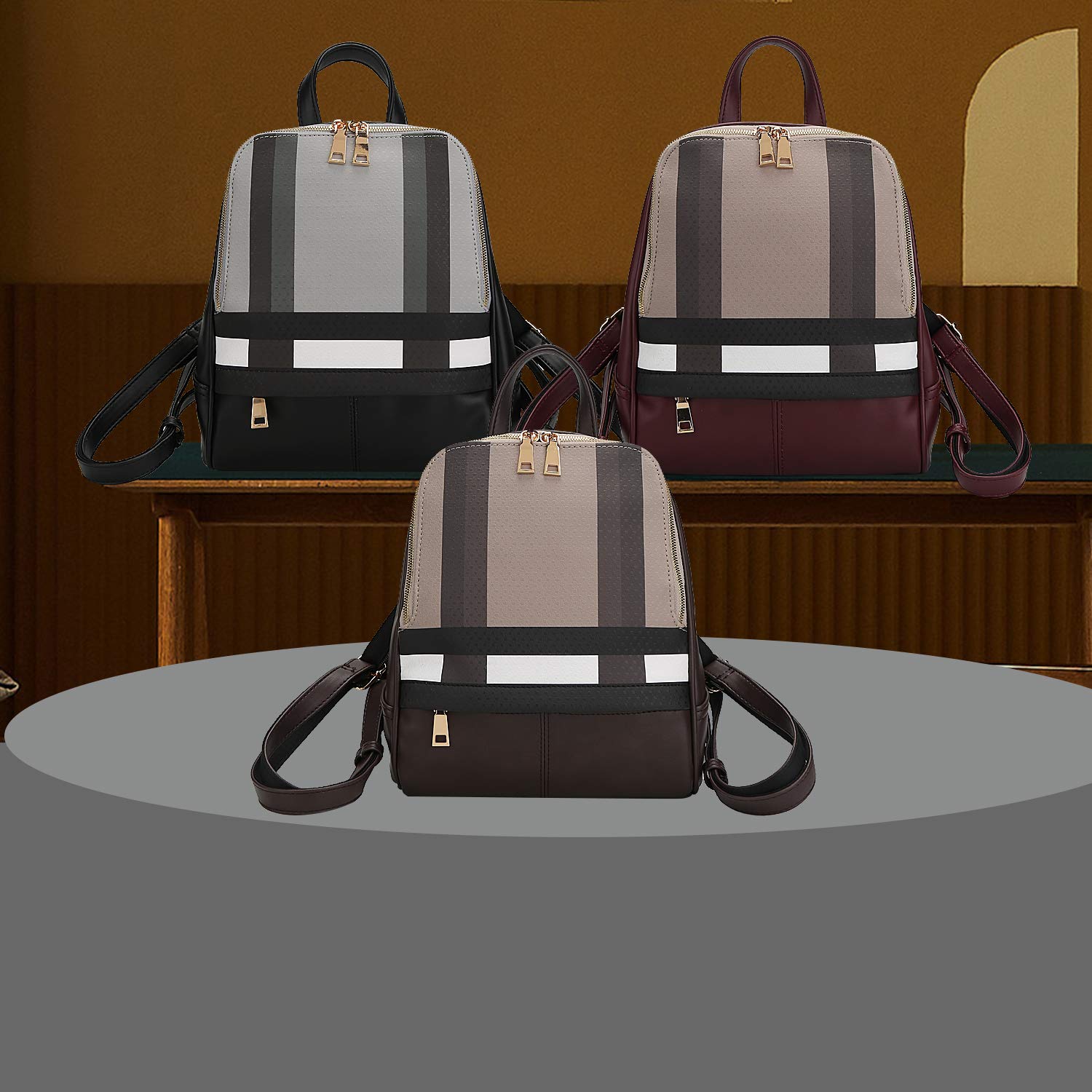 MKF Collection Vegan Leather Backpack for Women - Stylish Top-Handle Travel Bag, Carry-On Backpack & Bookbag | Perfect for Work, School, Travel & Daily Commute