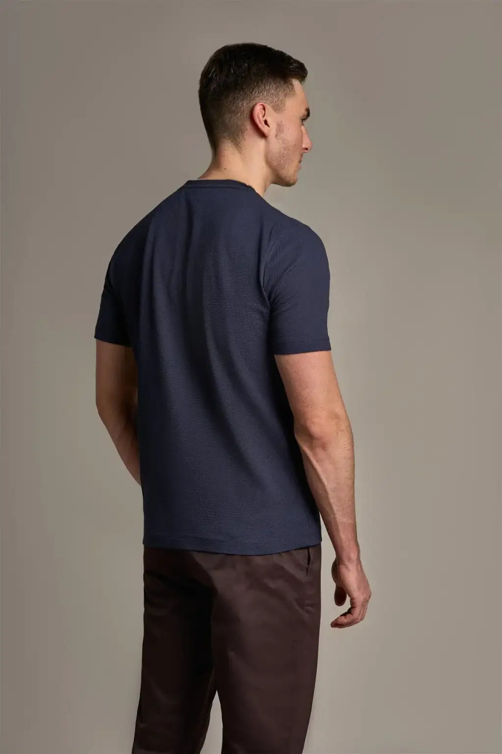 Cavani Men's Byron Navy Cotton T-Shirt - Comfortable Casual Tee for Everyday Wear, Gym & Outings