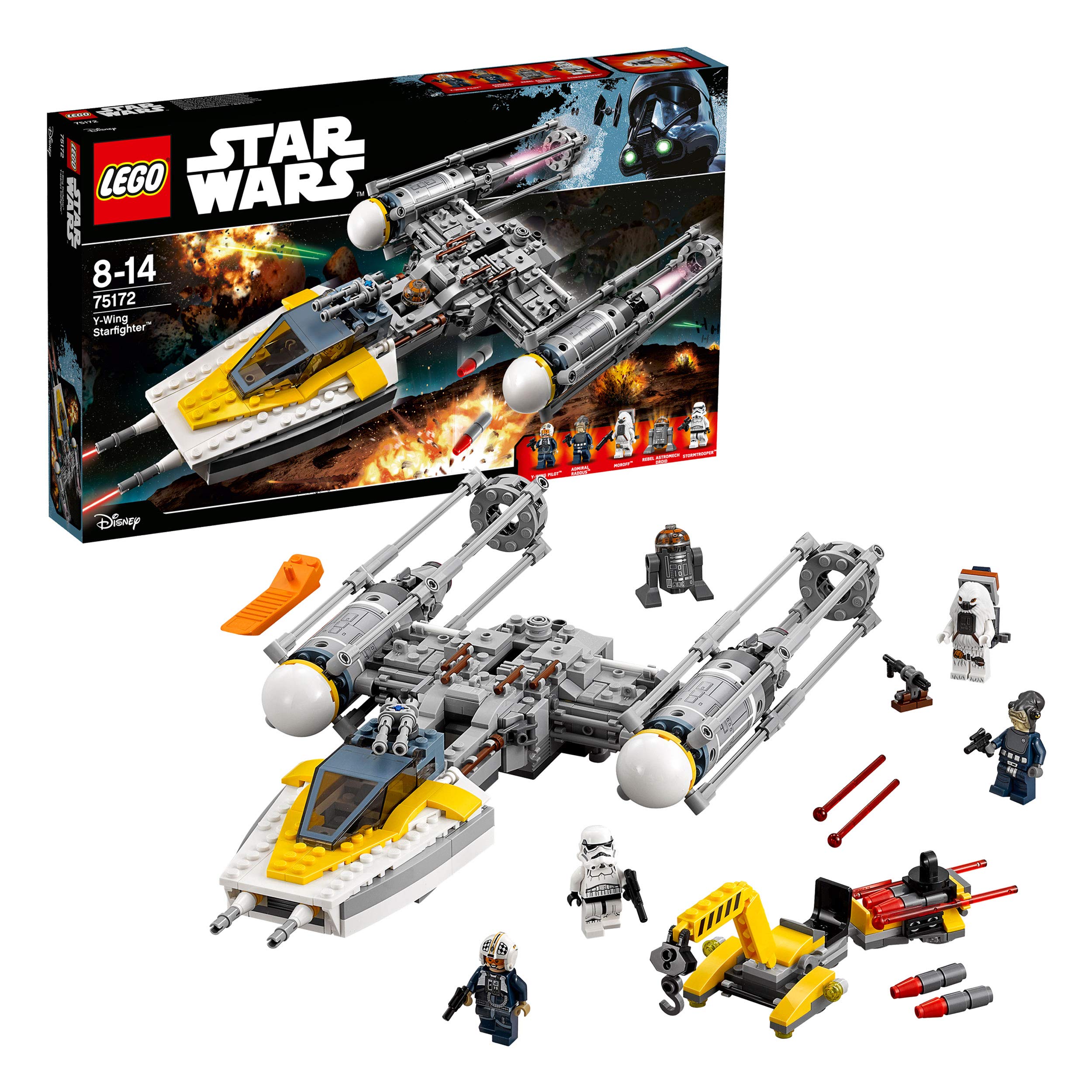 LEGO Star Wars Y-Wing Starfighter Building Kit (75172) - Buildable Spaceship Toy for Kids & Adults, Perfect for Star Wars Fans & Collectors - Great for Playtime, Display & Gift Giving