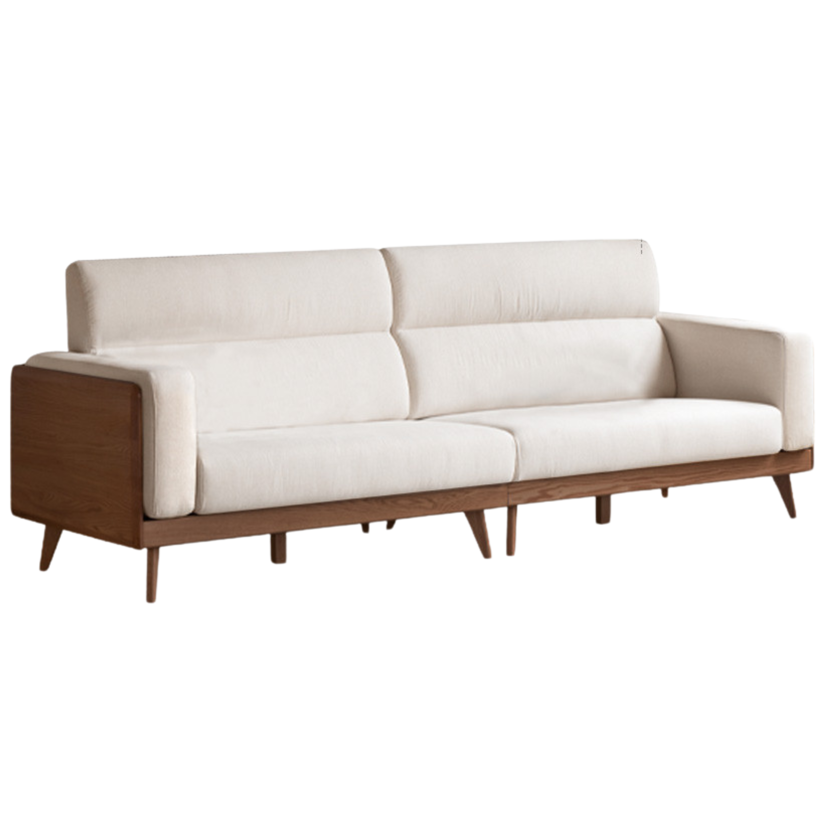 Modern Oak Solid Wood Upholstered Fabric Sofa - Stylish & Durable Living Room Furniture for Home, Office, or Lounge