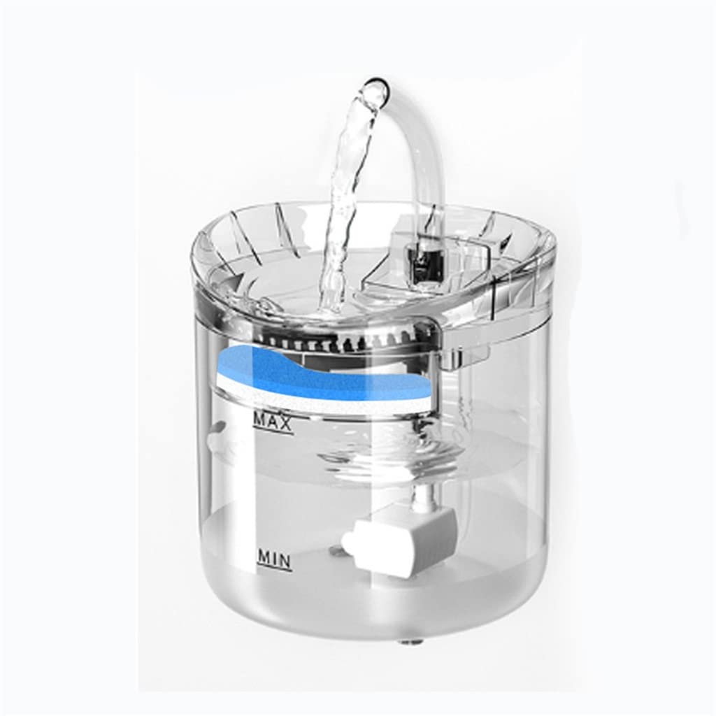 SLATIOM 2L Automatic Cat Water Fountain with Faucet - Smart Pet Water Dispenser with Motion Sensor & Filter - Ideal for Home, Office, or Travel Use (Color: A)