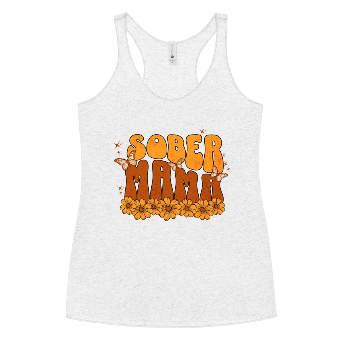 Sober Mama Strength Racerback Tank Top for Women - Gym Workout & Yoga Activewear