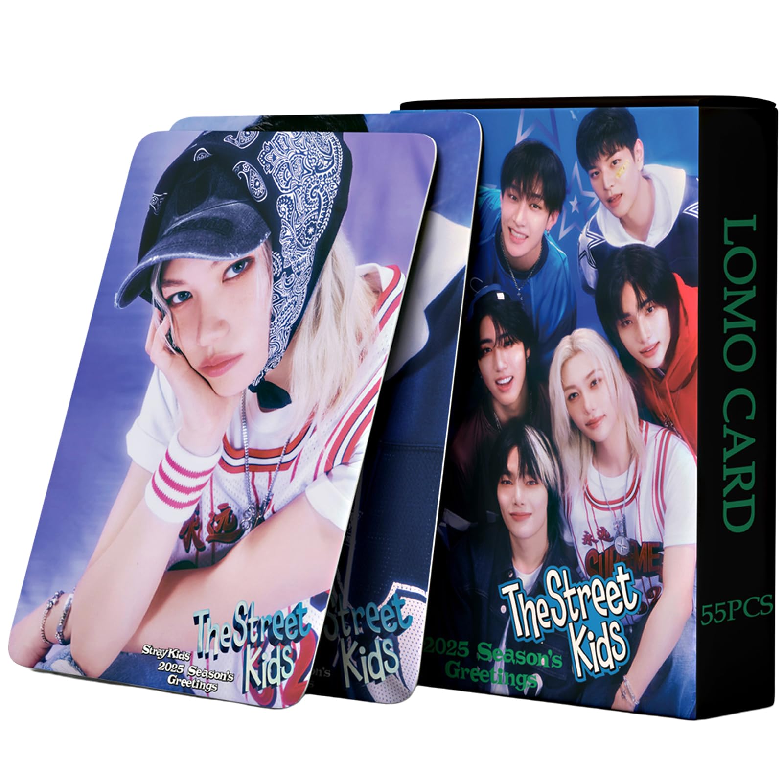 PYAJUU Stray Kids Photocard Set - 55PCS K-pop Album Lomo Cards (Bangchan, Felix) | Official Merch Collection for Fans, Display & Scrapbooking