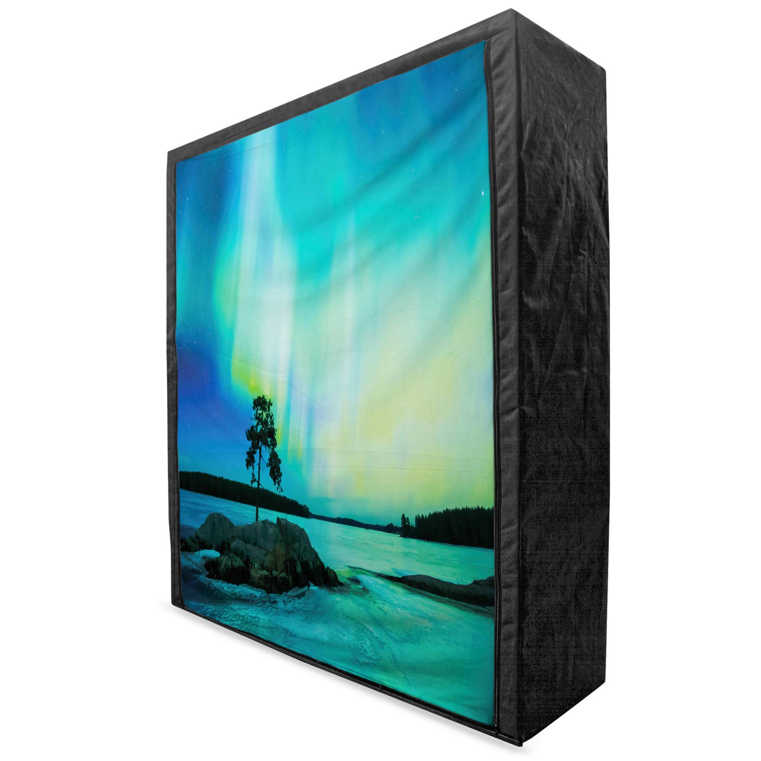 Ambesonne Aurora Borealis Portable Fabric Wardrobe - 59