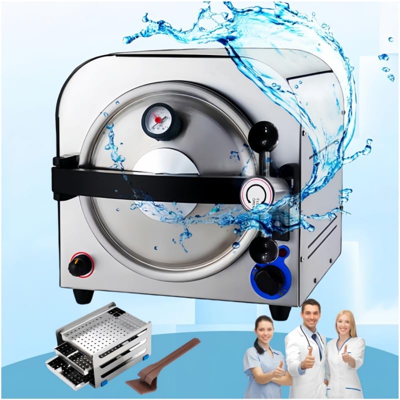 14L Autoclave Sterilizer Machine - 900W Steam Sterilizer for Dental Tools, Tattoo & Beauty Equipment | Professional Lab Autoclave for Clinics, Salons & Medical Use | Fast Sterilization for Safety & Hygiene