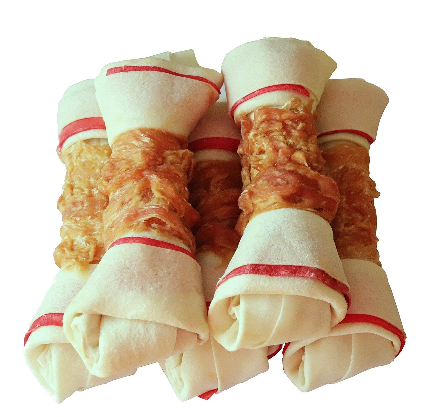 Premium Chicken Rawhide Bones for Large Dogs – Healthy Chewing Treats, Puppy Chews & Snacks – 6.5
